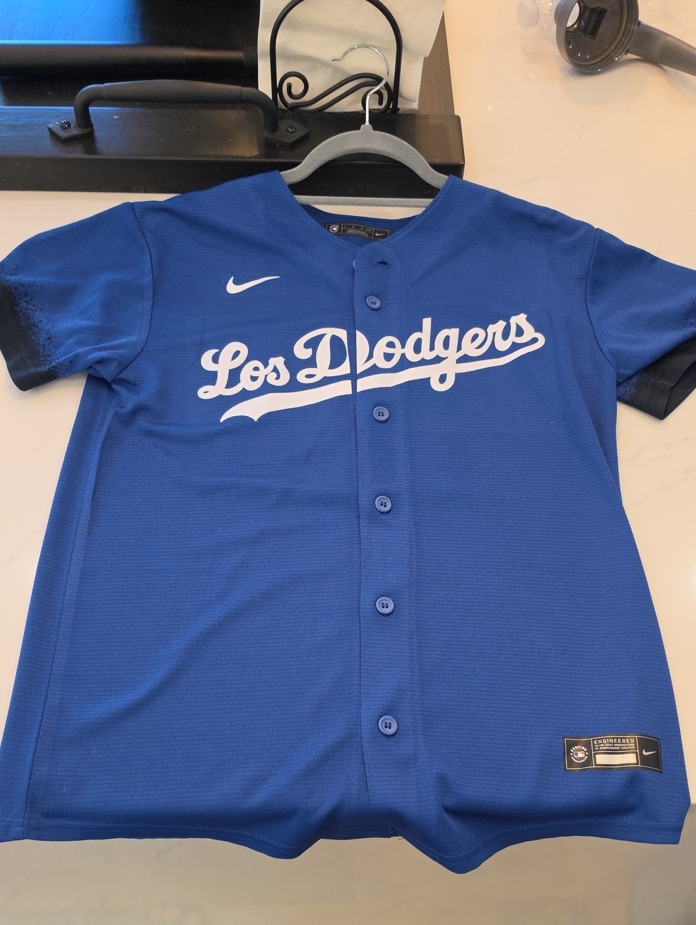 Nike Kids Los Dodgers Royal Blue Button-Front Jersey City Connect MLB